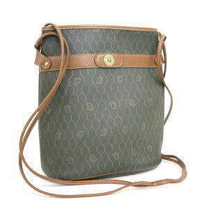 Dior Shoulder Bag Honeycomb Leather Khaki Green